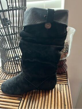 Ugg Black Slouchy Suede Mid-Calf Boot